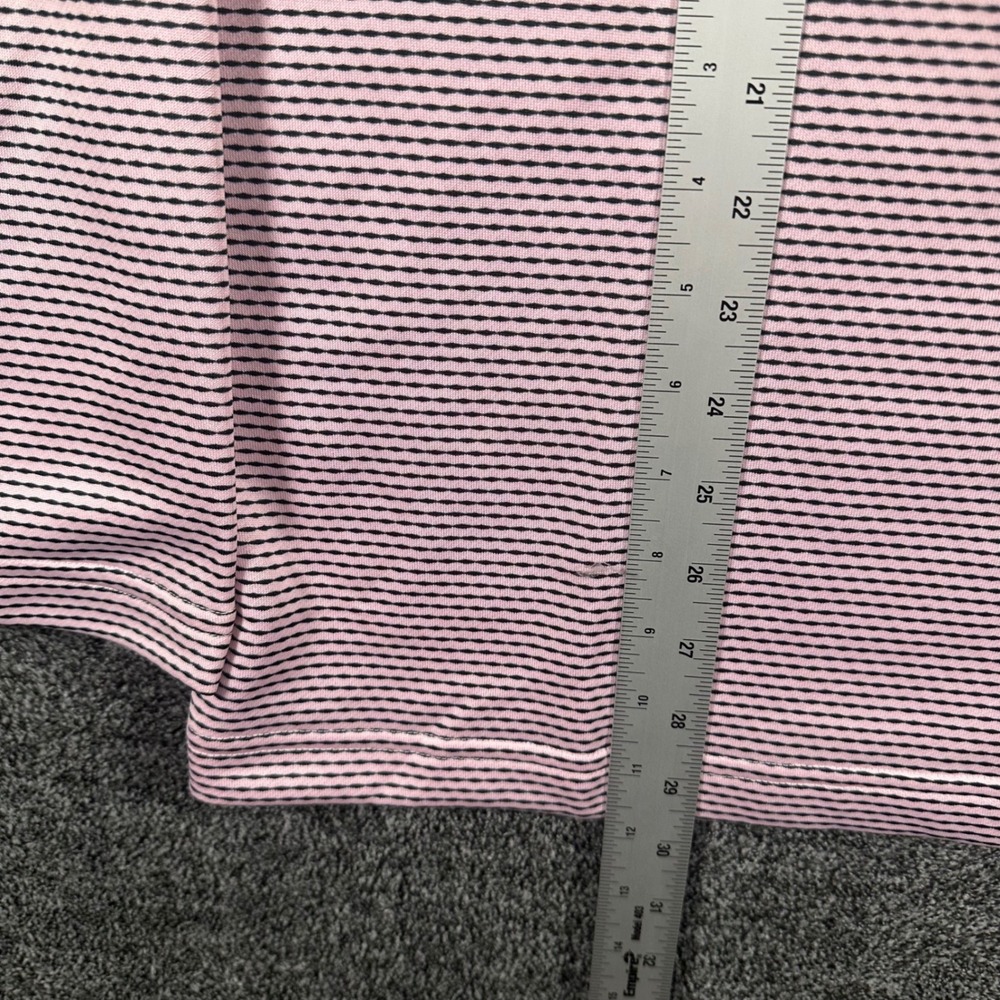 Adidas Pullover Mens XL PERF PRT 1/4 Z Pink Striped NEW Long Sleeve Golf Active - Picture 6 of 15